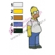 Homer Simpson Standing Embroidery Design